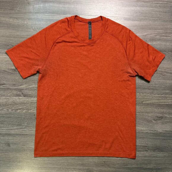 Lululemon Men's Metal Vent Tech Short-Sleeve Shirt - Dark Orange - Picture 1 of 8